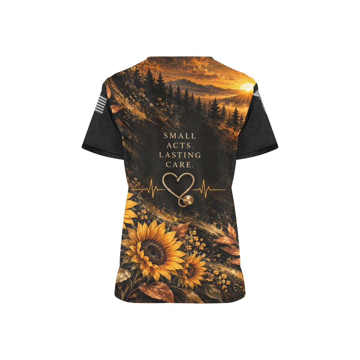 Golden Hour Nursing — Nursing All-Over Print Scrub Top