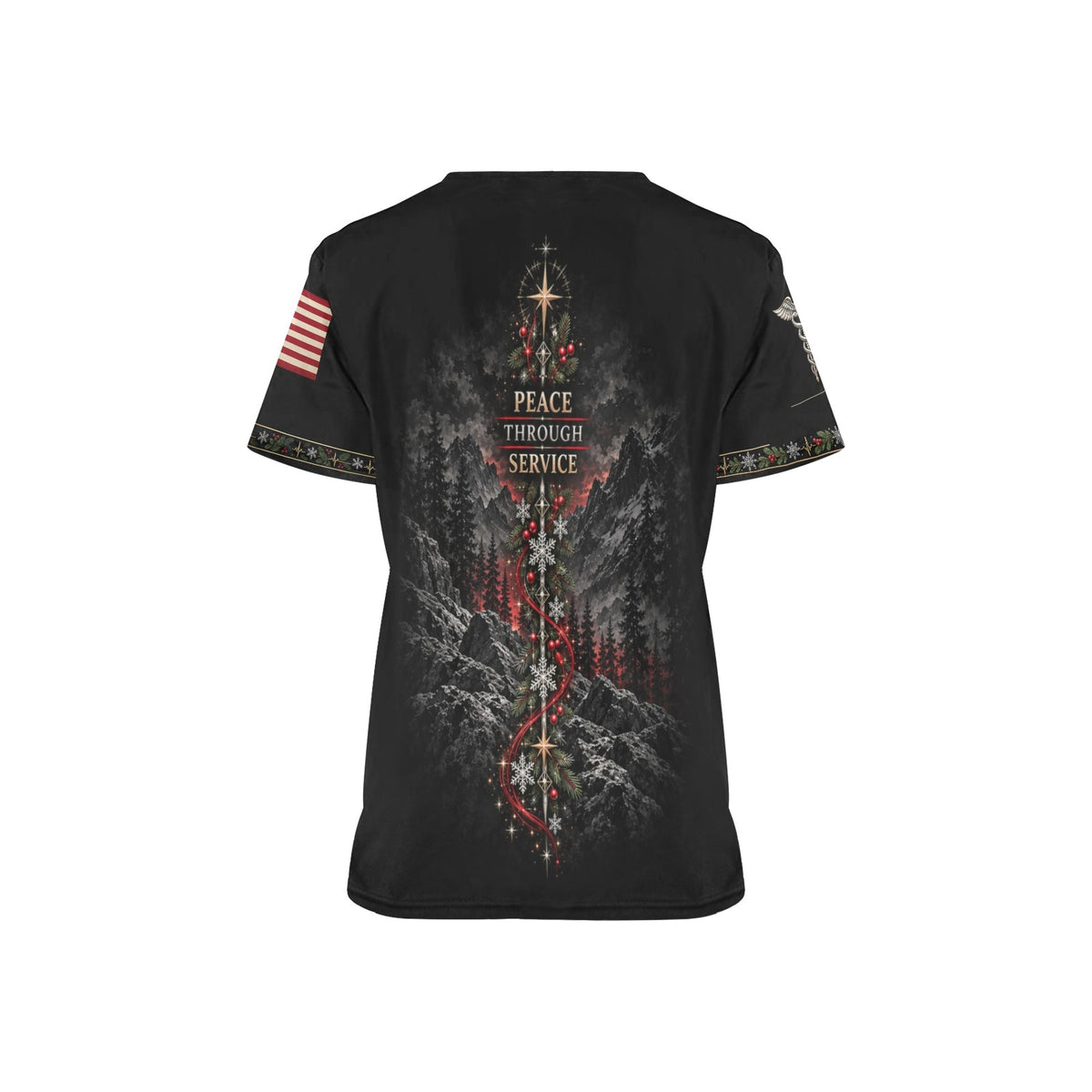 Winter Watch — Marine Corps Christmas All-Over Print Scrub Top