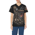 Midnight Resolve — Marine Corps New Year's All-Over Print Scrub Top