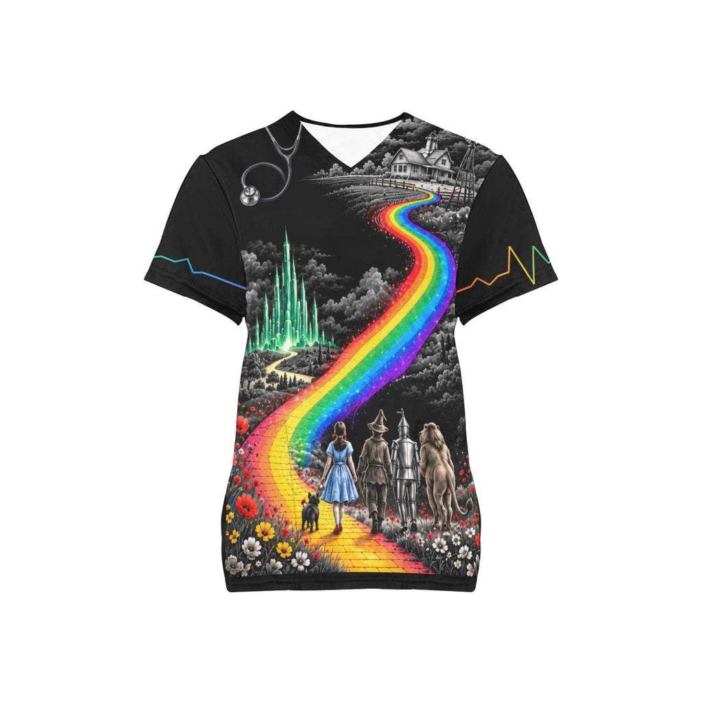 Spectrum Shift — Black Oz Pride Medical Scrub Top