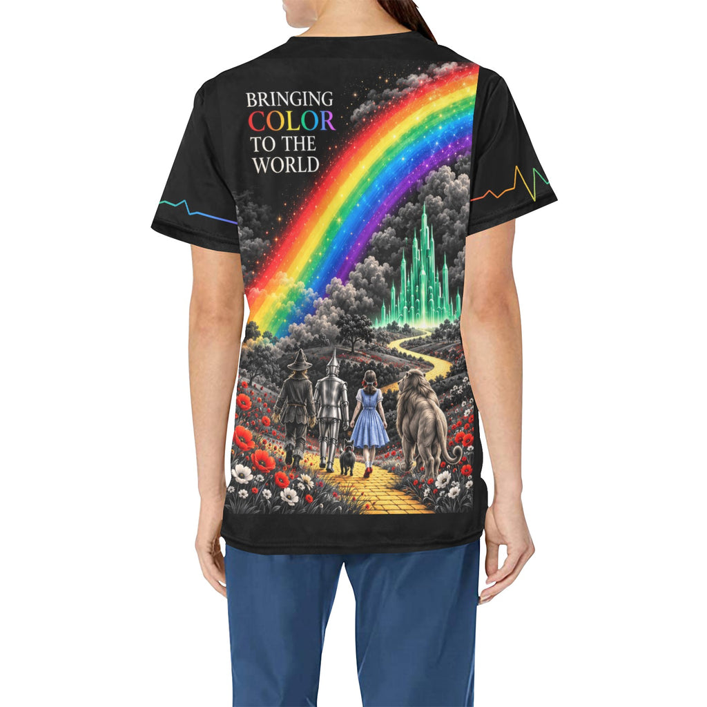 Spectrum Shift — Black Oz Pride Medical Scrub Top