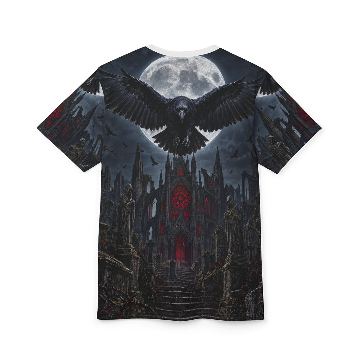 Ravenkeep After Dark actual supplier reverse with flying raven, cathedral, and printed sleeves